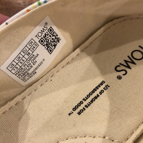 Tom's Belmont Multi Unity Casual Slip On Flat Shoes - Picture 6 of 8